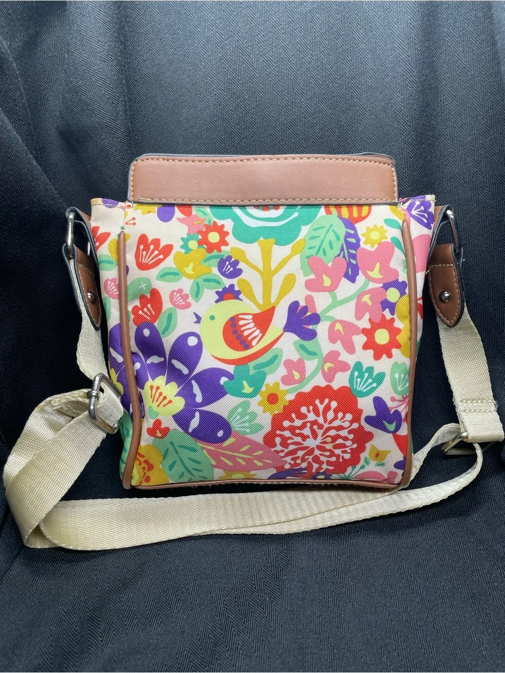 Lily Bloom Green Living Floral Crossbody Purse